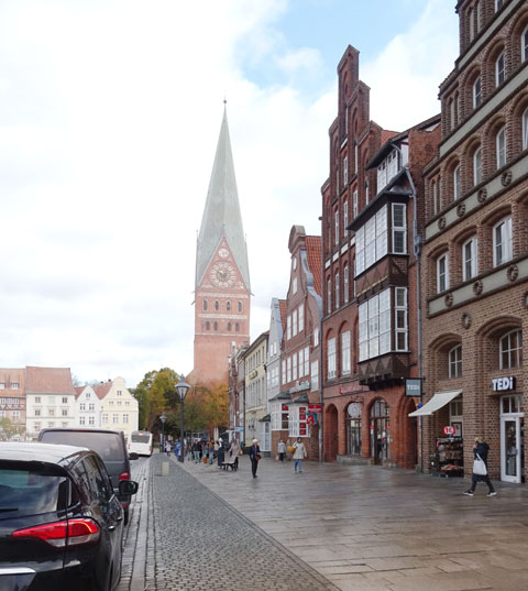 3D-Illustration zum Umbau der Fußgängerzone in Lüneburg, Visualisierung Modelldigital Lübeck
